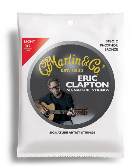 Martin MEC12 Eric Clapton Strings 92/8 Phosphor Bronze Light Acoustic Guitar String Set (12-54)
