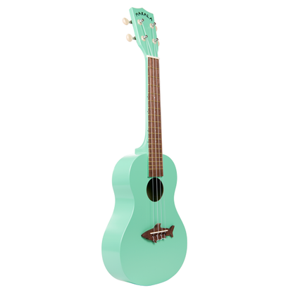 Makala Concert Shark Ukulele in MK-CS/GRN Green