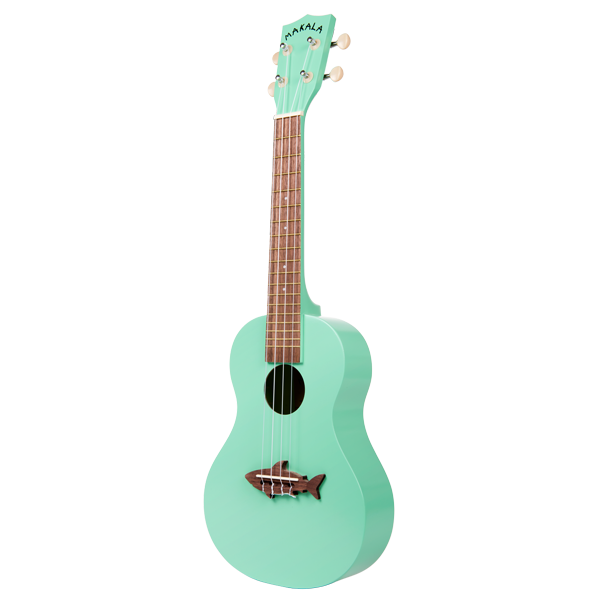 Makala Concert Shark Ukulele in MK-CS/GRN Green