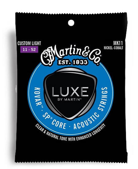 Martin MK11 Luxe Series Kovar SP Nickel Cobalt Custom Light Acoustic Guitar String Set (11-52)