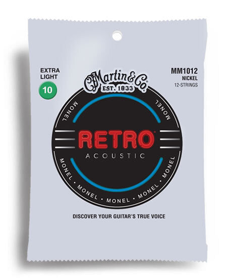 Martin MM1012 Retro Light 12-String Acoustic Guitar String Set (10-47)