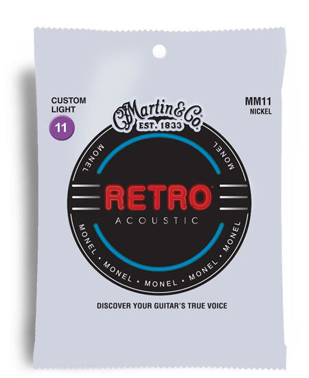 Martin MM11 Retro Custom Light Acoustic Guitar String Set (11-52)