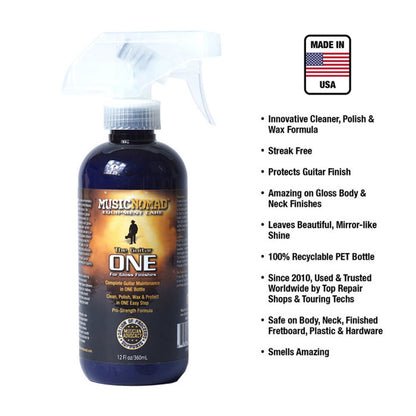 Music Nomad MN150 The Guitar One 12oz. Tech Size - All in 1 Cleaner, Polish & Wax