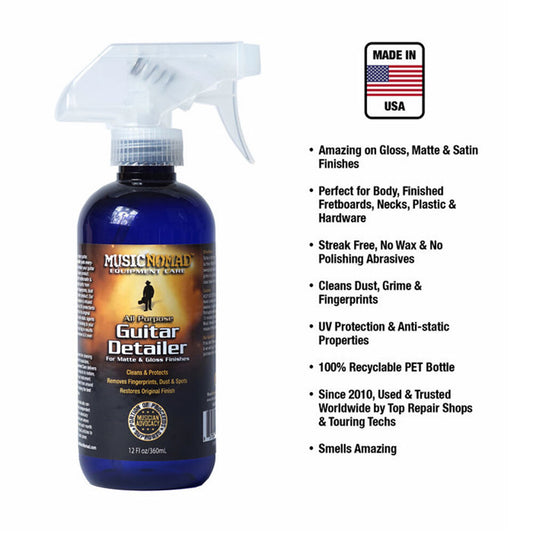 Music Nomad MN152 Guitar Detailer 12oz. Tech Size for Matte & Gloss Finishes