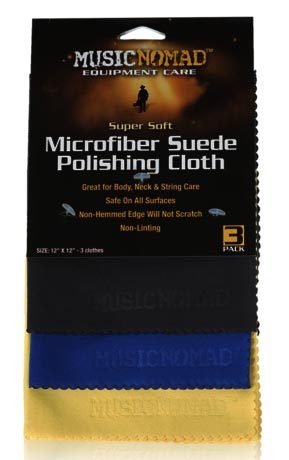 Music Nomad MN203 Super Soft Microfiber Suede Polishing Cloth - 3 Pack