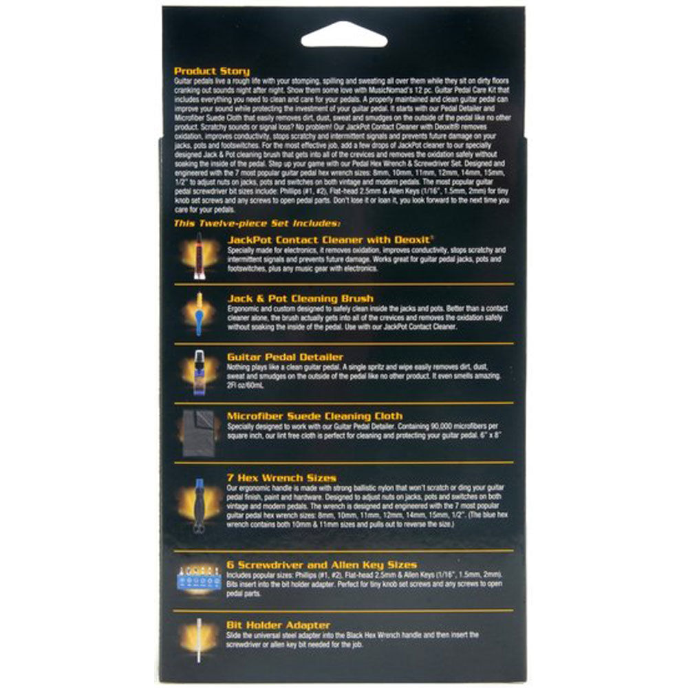 Music Nomad MN286 Pedal Care Kit for Guitar & Bass (12-Pce)