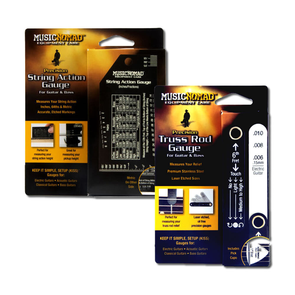 Music Nomad MN614 Truss Rod Gauge & String Action Gauge Bundle