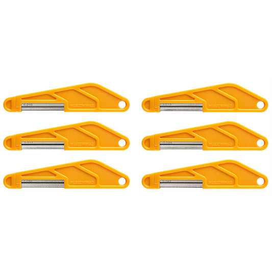 Music Nomad MN667 Electric Guitar Diamond Coated Nut File Set - Super Light Strings (6-Pce)