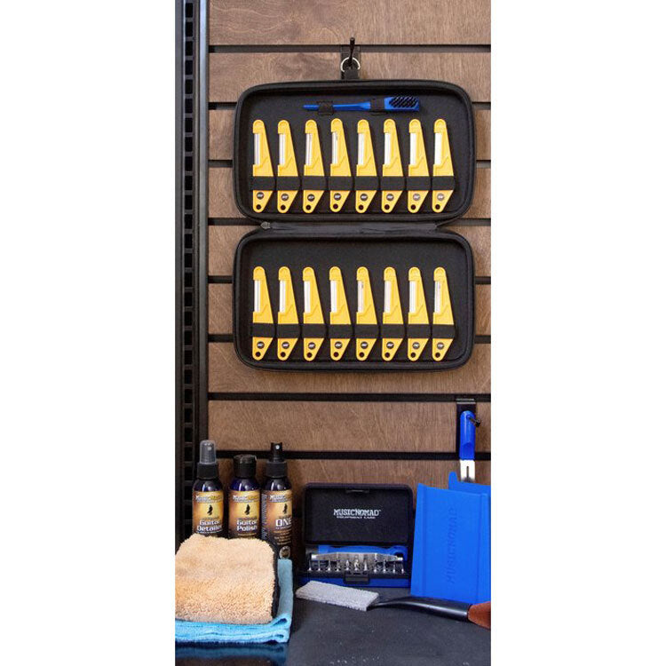 Music Nomad MN676 Diamond Coated Nut File Complete Shop Set (16-Pce)