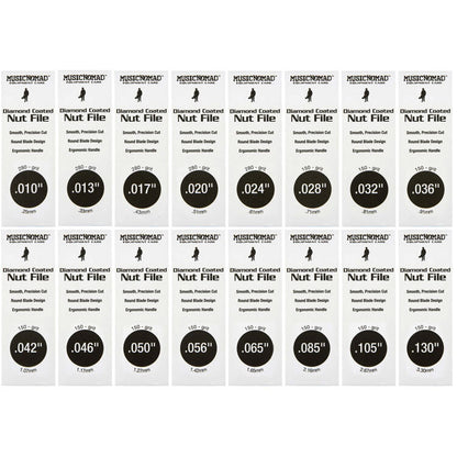 Music Nomad MN676 Diamond Coated Nut File Complete Shop Set (16-Pce)