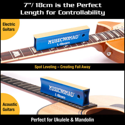 Music Nomad MN810 "Fret Leveler" Leveling (L-Beam) 7" (18cm) for Guitar, Ukulele & Mandolin