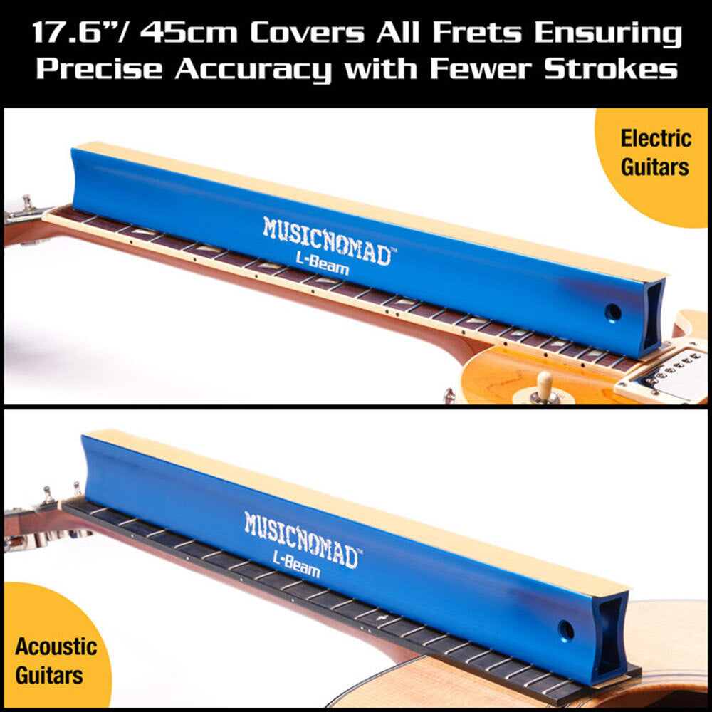Music Nomad MN811 "Fret Leveler" Leveling (L-Beam) 17.6" (45cm) for Acoustic and Electric Guitars