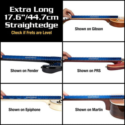 Music Nomad MN821 "Tri-Beam" 3 in 1 Dual Notched Straight Edge & Precision Straightedge