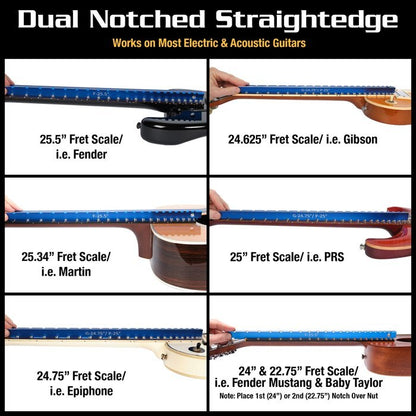 Music Nomad MN821 "Tri-Beam" 3 in 1 Dual Notched Straight Edge & Precision Straightedge