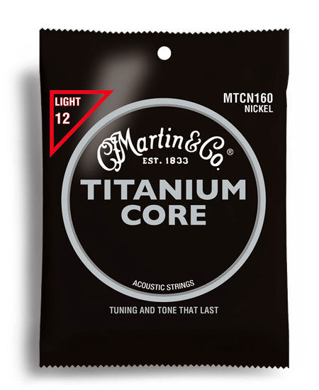 Martin MTCN160 Titanium Core Light Acoustic Guitar String Set (12-55)