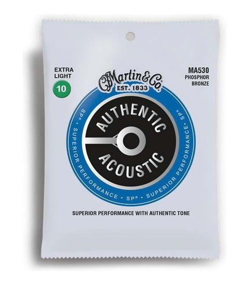 Martin MA530 Phosphor Bronze Extra Light Acoustic Guitar Strings (10-47)