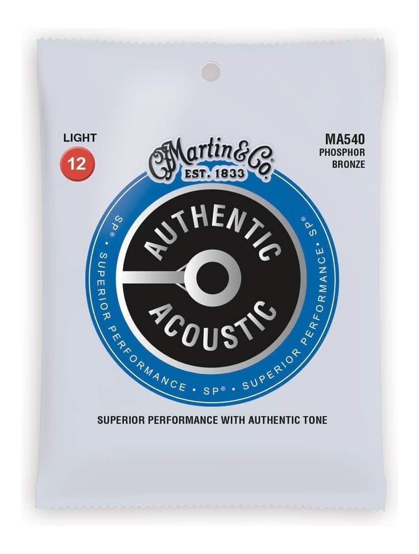 Martin MA540 Phosphor Bronze Light Acoustic Guitar Strings (12-54)