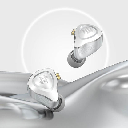 NF ACOUS NM25 Professional Series Full Metal In-Ear Monitor Earphones in Silver