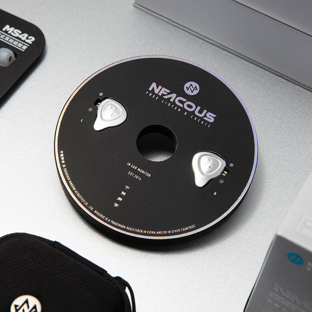 NF ACOUS NM25 Professional Series Full Metal In-Ear Monitor Earphones in Silver