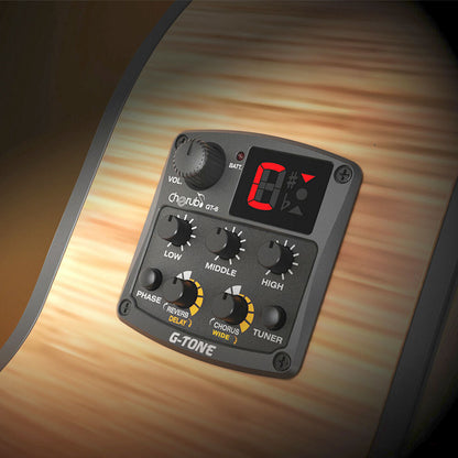 Cherub GT-6 Acoustic Guitar Preamp System with FX, Onboard Tuner & Piezo Pickup