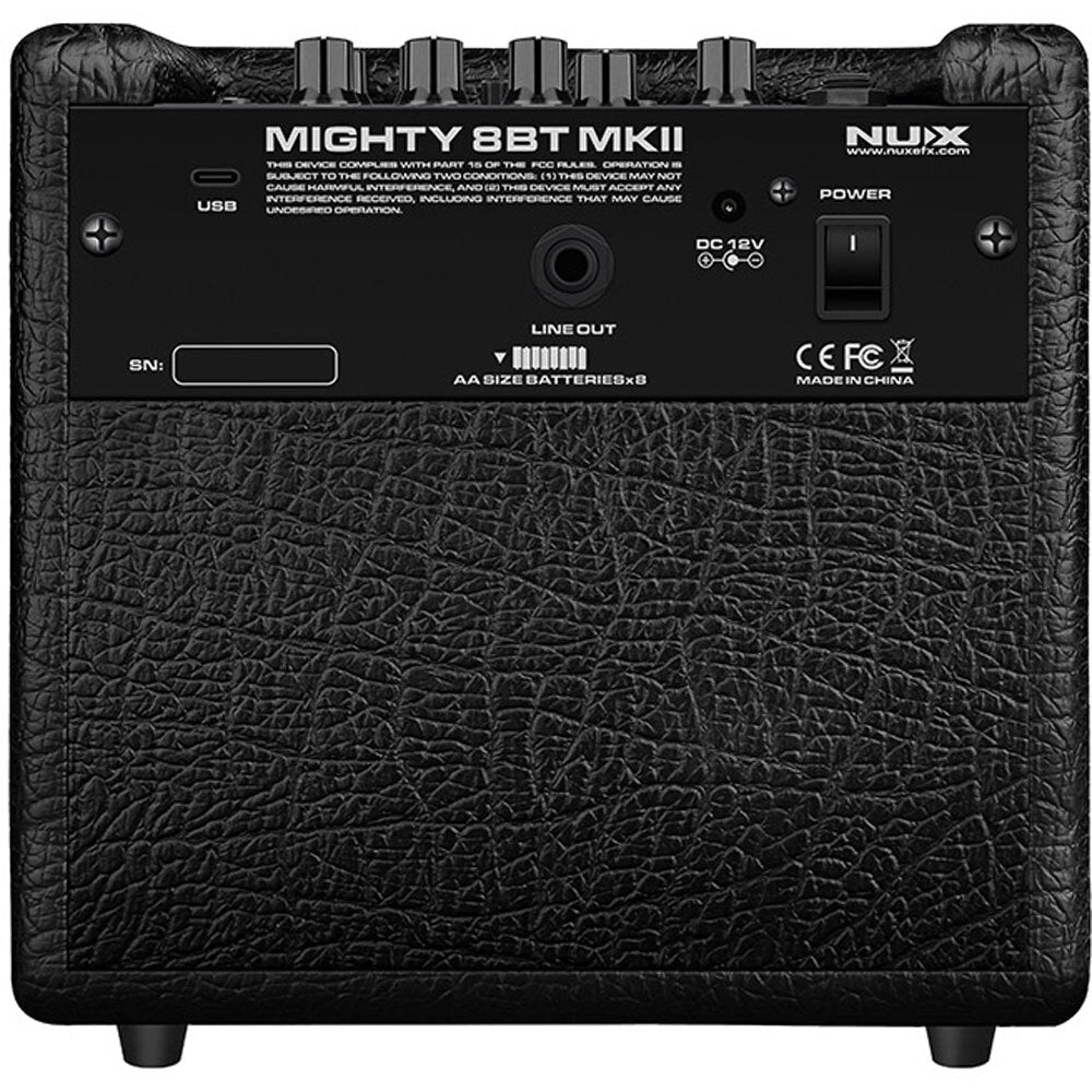 NUX NXMIGHTY8BTII Mighty 8BT MKII Portable Digital 8W Guitar Amplifier with Bluetooth, IR & Effects