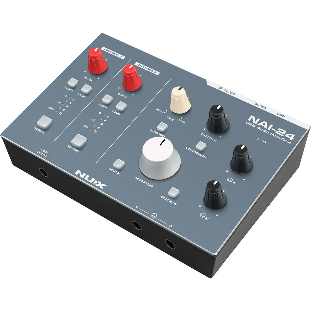 NUX NXNAI24 NAI-24 Professional 2x4, 32-Bit/192kHz USB Audio Interface