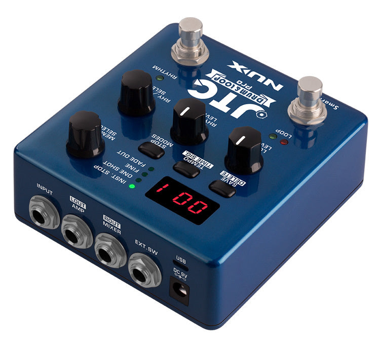 NUX NXNDL5 Verdugo Series JTC Drum & Loop Pro Dual Switch Looper Pedal
