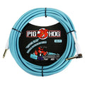Pig Hog PCH20DBR 20ft Straight/Right Angle Braided Instrument Cable in Daphne Blue