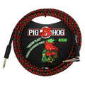 Pig Hog PCH10PLR 10ft Straight/Right Angle Braided Instrument Cable in Tartan Plaid