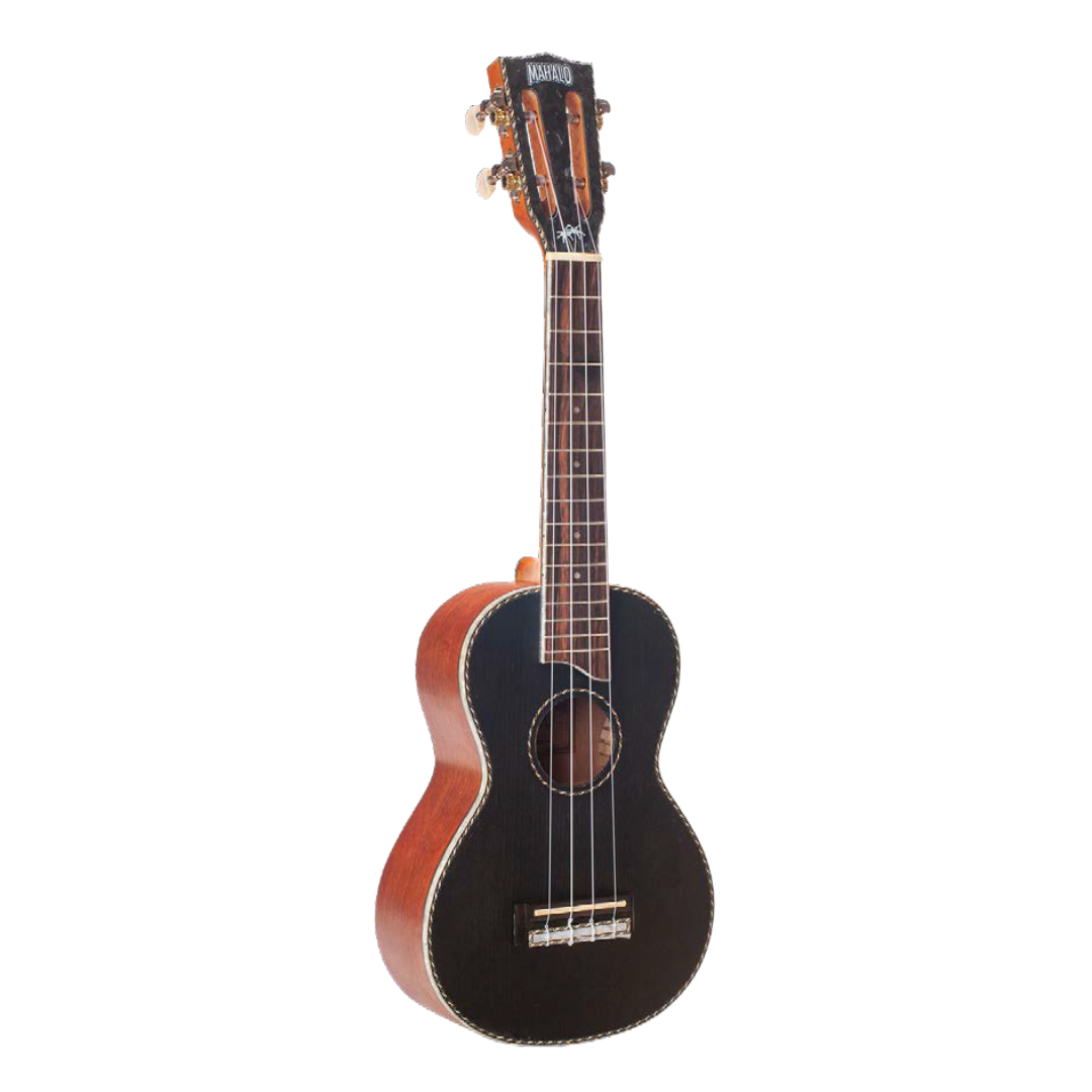 Mahalo Pearl Series MP2BK Concert Ukulele in Transparent Black Finish