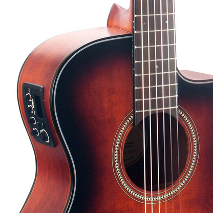 Valencia VA434CECSB 4/4 Size Acoustic/Electric Cutaway Classical Guitar in Classic Sunburst