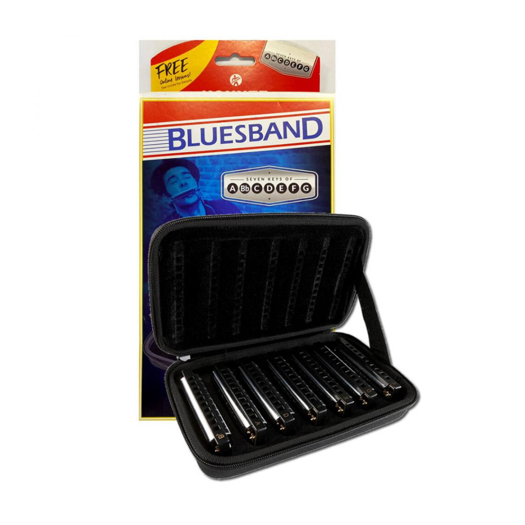 Hohner Bluesband Seven Piece Harmonica Set