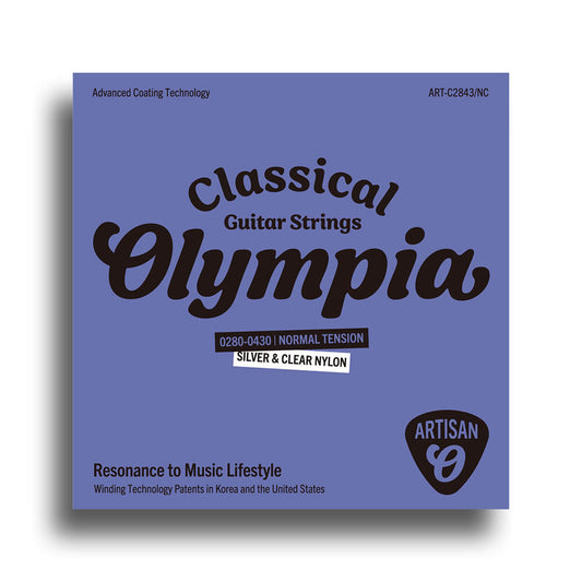 Olympia Artisan Series ART-C2843/NC Coated Nylon/Silver Normal Tension Classical Guitar Strings
