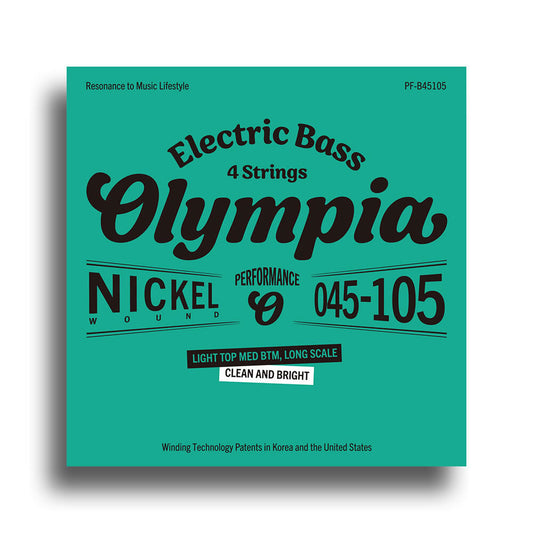 Olympia Performance Series Light Top Medium Bottom Electric Bass String Set (45-105)