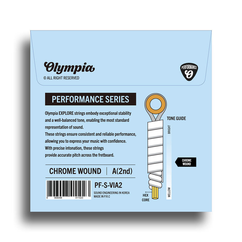 Olympia Performance Series A-2ND Wound Violin Single String (4/4)