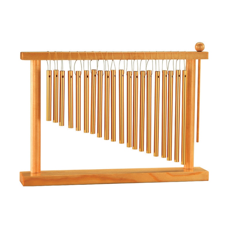 Opus Percussion OPMM20C 20 Bar Chime Set on Wooden Frame Stand with Mallet