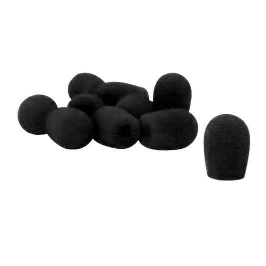 On Stage Headset Microphone Windscreens in Black (Pk-10)