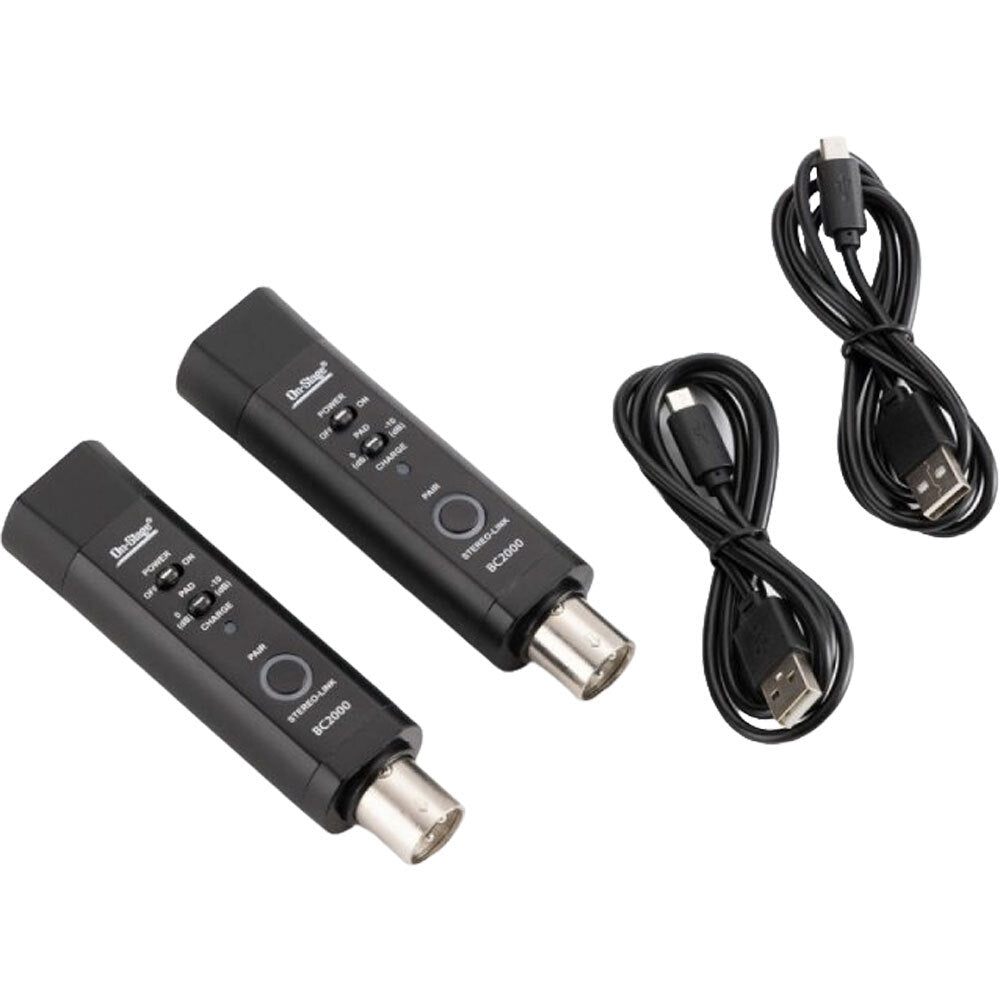 On Stage OSBC2000V2 XLR-Equipped, Rechargeable Stereo Bluetooth Converter