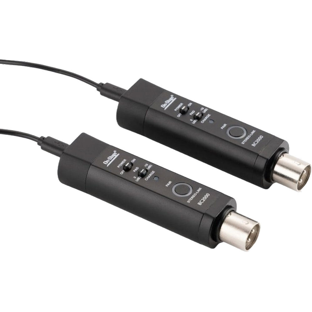 On Stage OSBC2000V2 XLR-Equipped, Rechargeable Stereo Bluetooth Converter