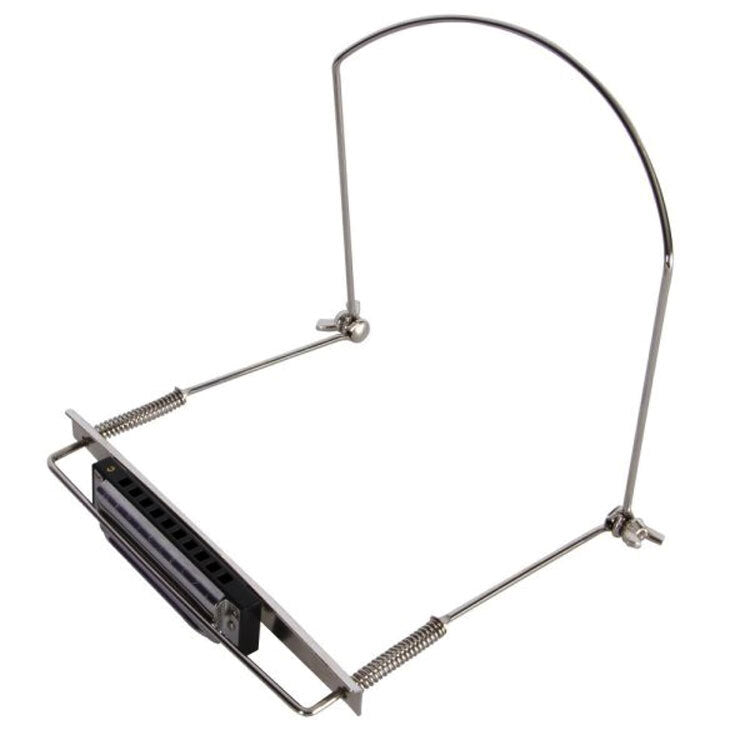 On Stage IHH1020 Adjustable Harmonica Holder in Silver