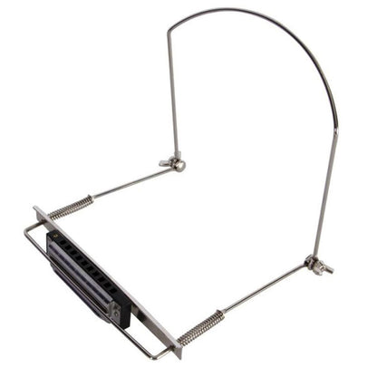 On Stage IHH1020 Adjustable Harmonica Holder in Silver