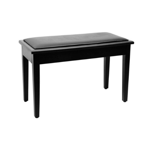 On Stage KB8904B Deluxe Keyboard/Piano Bench with Flip-Top Storage in Black
