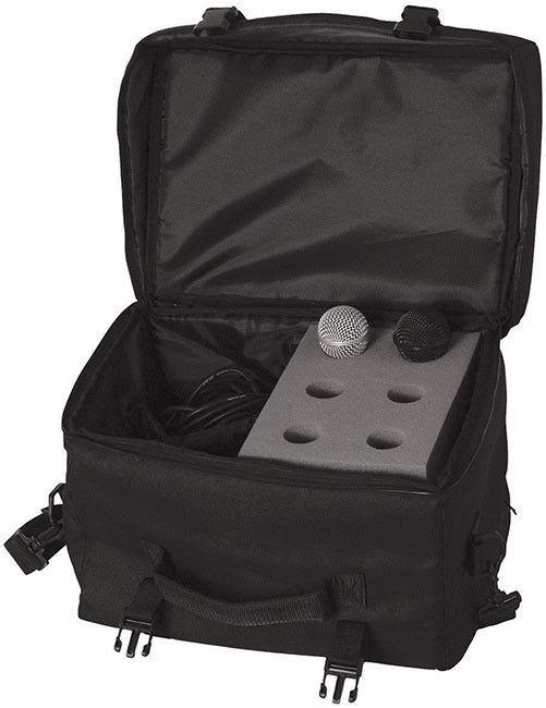 On Stage OSMB7006 6-Space Microphone Bag with Cable Compartment
