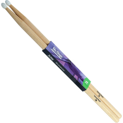 On Stage OSMN7A 7A Maple Drum Sticks with Nylon Tip (1-Pair)