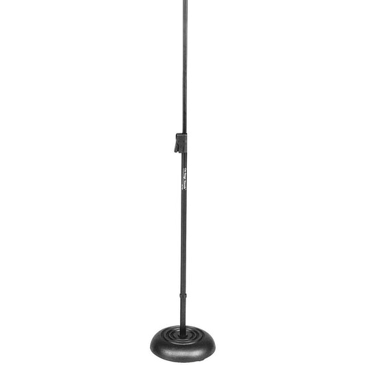 On Stage OSMS7201QRB Straight Mic Stand with Quik-Release Trigger Clutch & Weighted Round Base