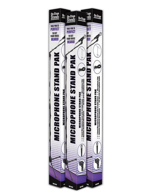 On Stage OSMS7500 Microphone & Boom Mic Stand Package