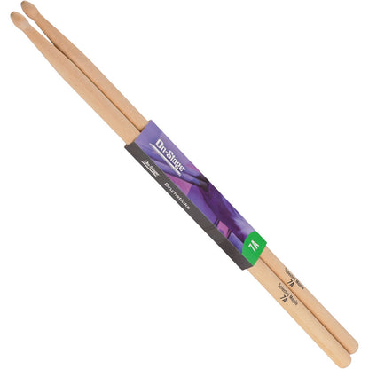 On Stage OSMW7A 7A Maple Drum Sticks with Wood Tip (1-Pair)