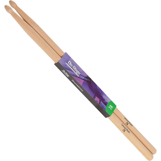 On Stage OSMW7A 7A Maple Drum Sticks with Wood Tip (1-Pair)