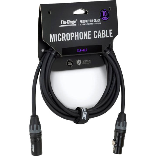 On Stage 10ft Production-Grade Microphone Cable (XLR Male - XLR Female)
