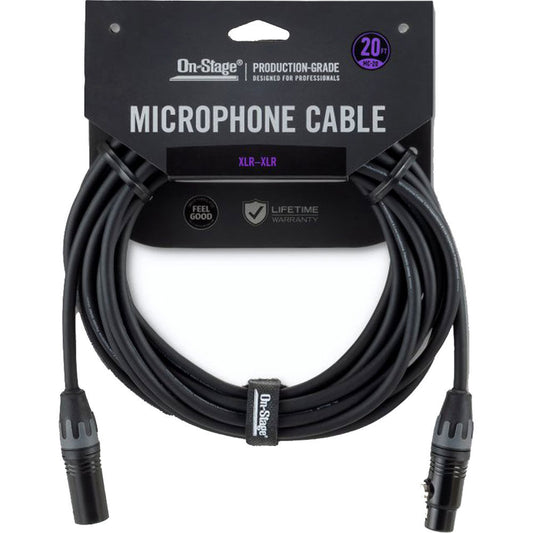 On Stage 20ft Production-Grade Microphone Cable (XLR Male - XLR Female)